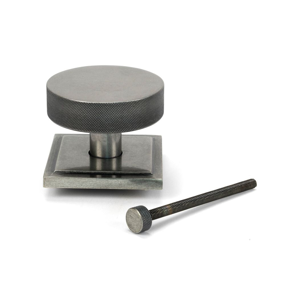 From The Anvil - Pewter Brompton Centre Door Knob (Square) | Sku. 46765 | Trade Door Handles.
