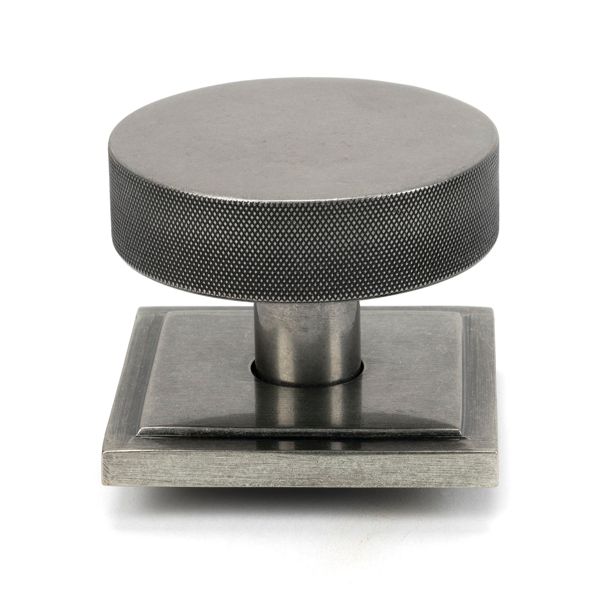From The Anvil - Pewter Brompton Centre Door Knob (Square) | Sku. 46765 | Trade Door Handles.