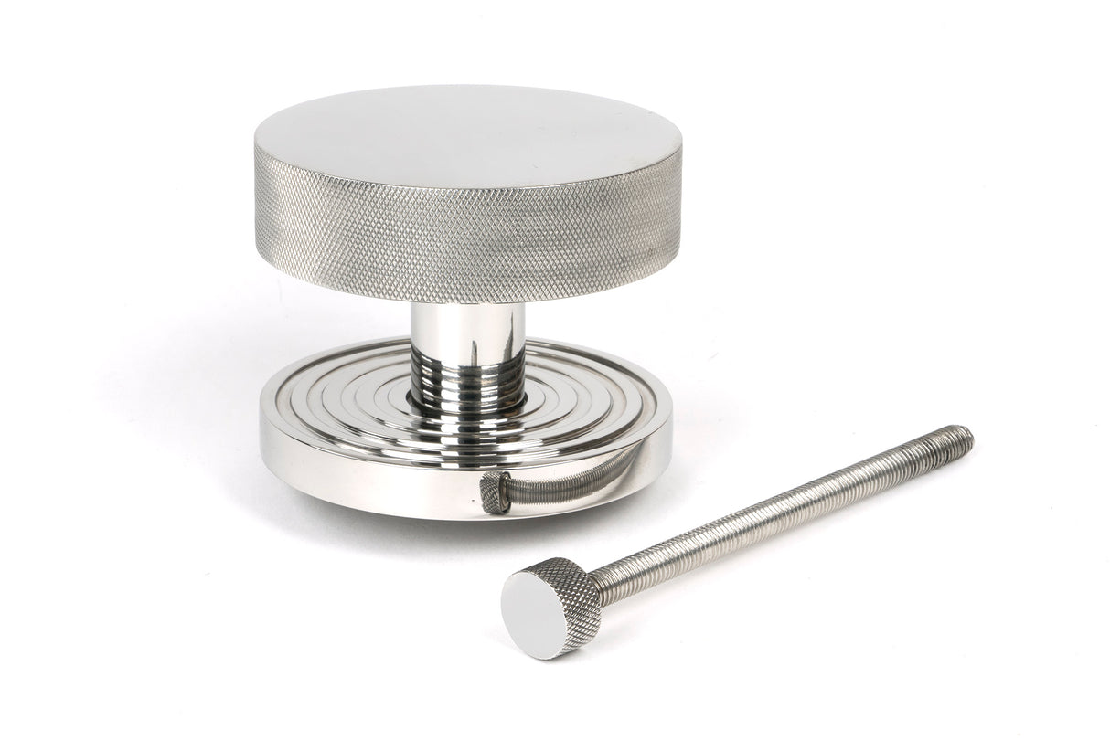 From The Anvil - Polished Marine SS (316) Brompton Centre Door Knob (Beehive) | Sku. 46768 | Trade Door Handles.