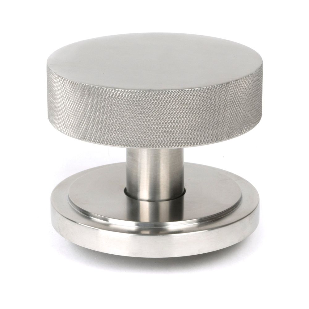 From The Anvil - Satin Marine SS (316) Brompton Centre Door Knob (Art Deco) | Sku. 46771 | Trade Door Handles.