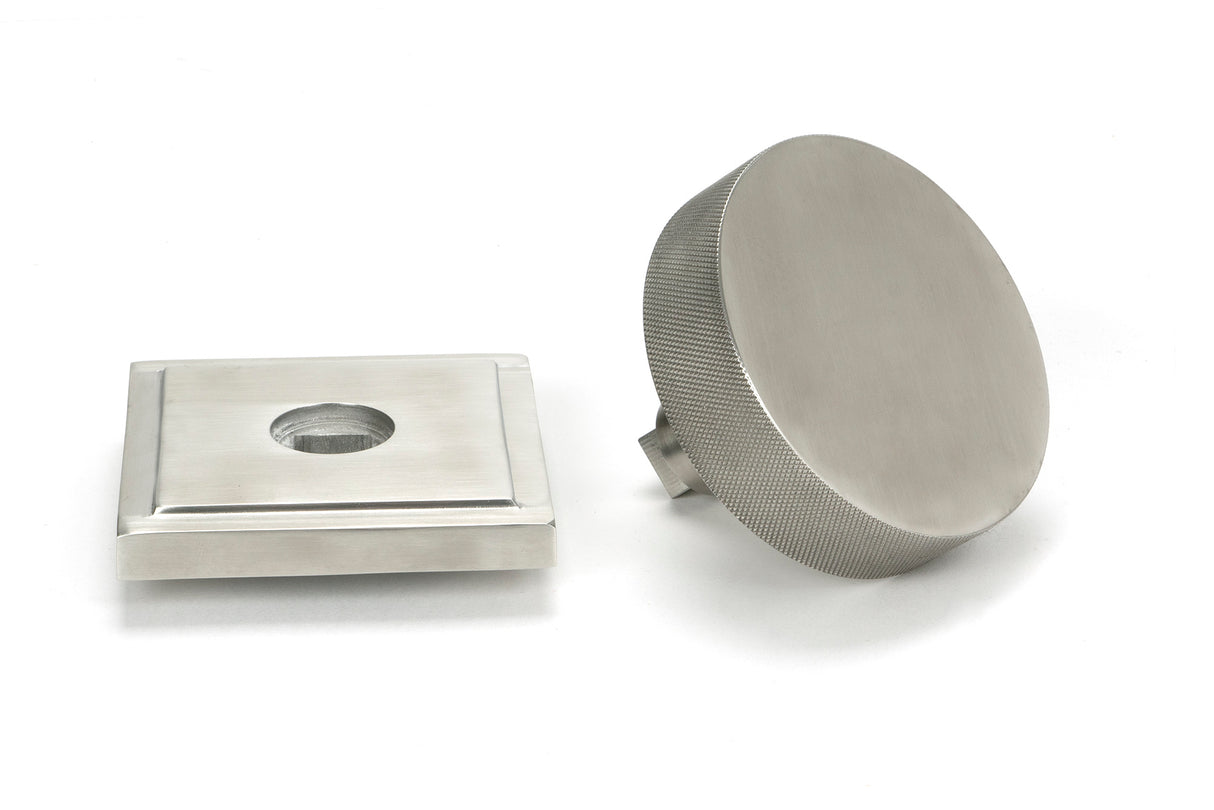 From The Anvil - Satin Marine SS (316) Brompton Centre Door Knob (Beehive) | Sku. 46772 | Trade Door Handles.