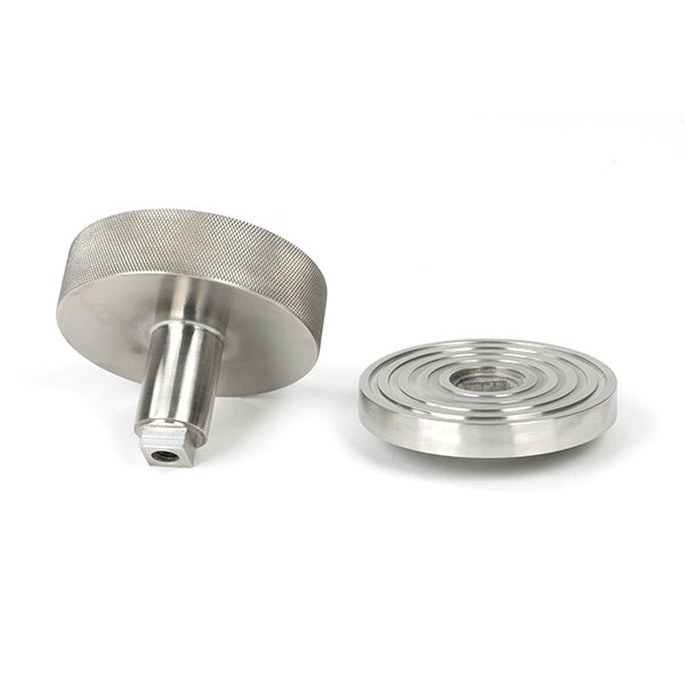 From The Anvil - Satin Marine SS (316) Brompton Centre Door Knob (Beehive) | Sku. 46772 | Trade Door Handles.