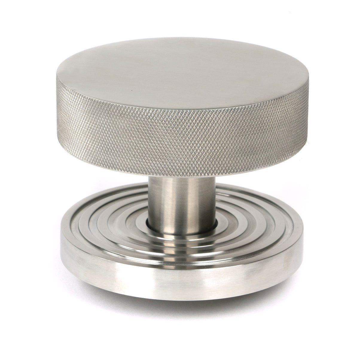 From The Anvil - Satin Marine SS (316) Brompton Centre Door Knob (Beehive) | Sku. 46772 | Trade Door Handles.