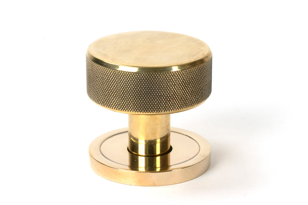 From The Anvil - Aged Brass Brompton Mortice/Rim Knob Set (Plain) | Sku. 46774 | Trade Door Handles.