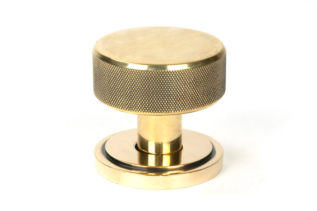 From The Anvil - Aged Brass Brompton Mortice/Rim Knob Set (Art Deco) | Sku. 46775 | Trade Door Handles.