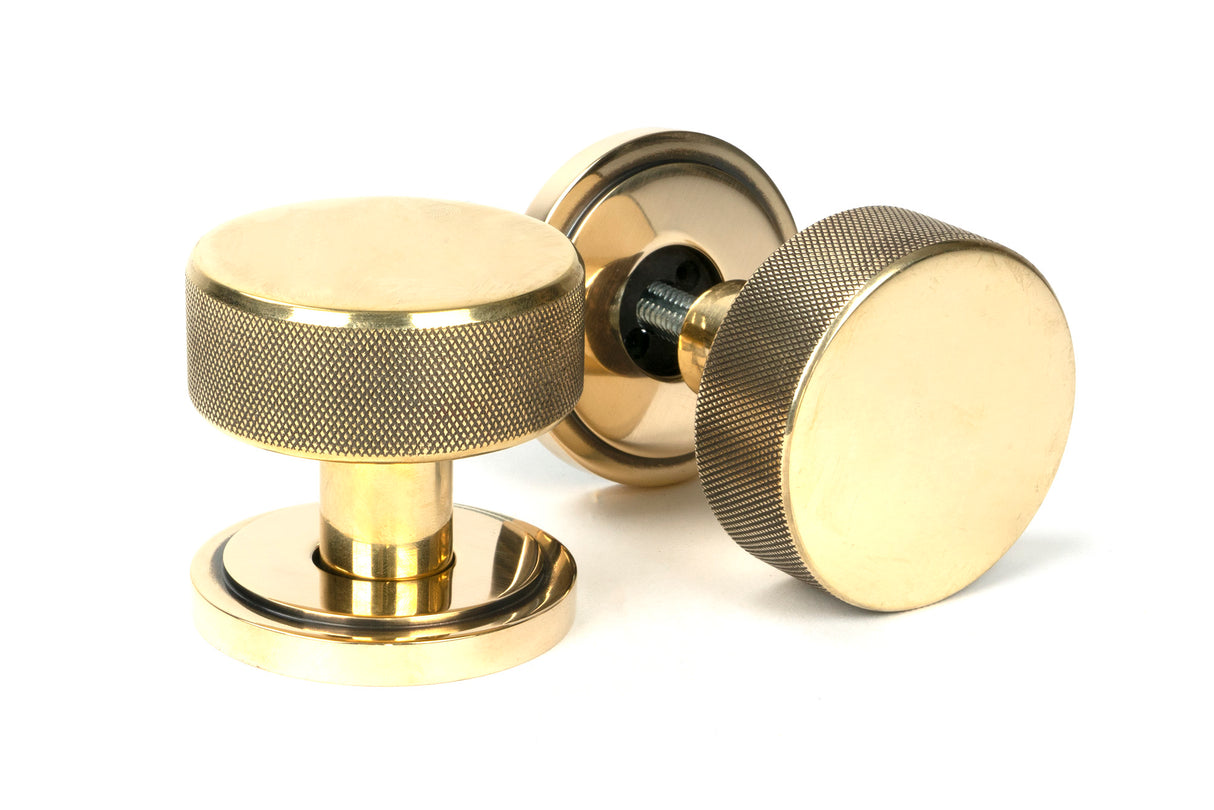 From The Anvil - Aged Brass Brompton Mortice/Rim Knob Set (Art Deco) | Sku. 46775 | Trade Door Handles.