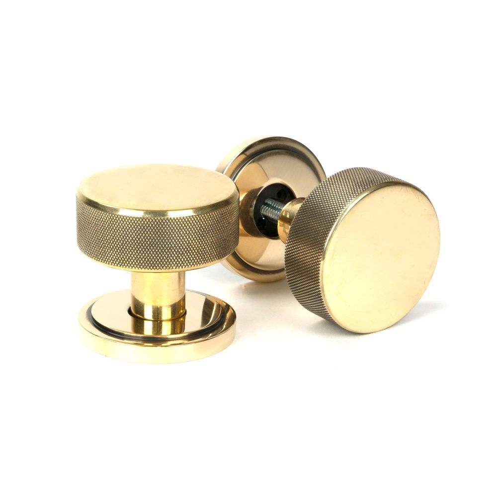 From The Anvil - Aged Brass Brompton Mortice/Rim Knob Set (Art Deco) | Sku. 46775 | Trade Door Handles.