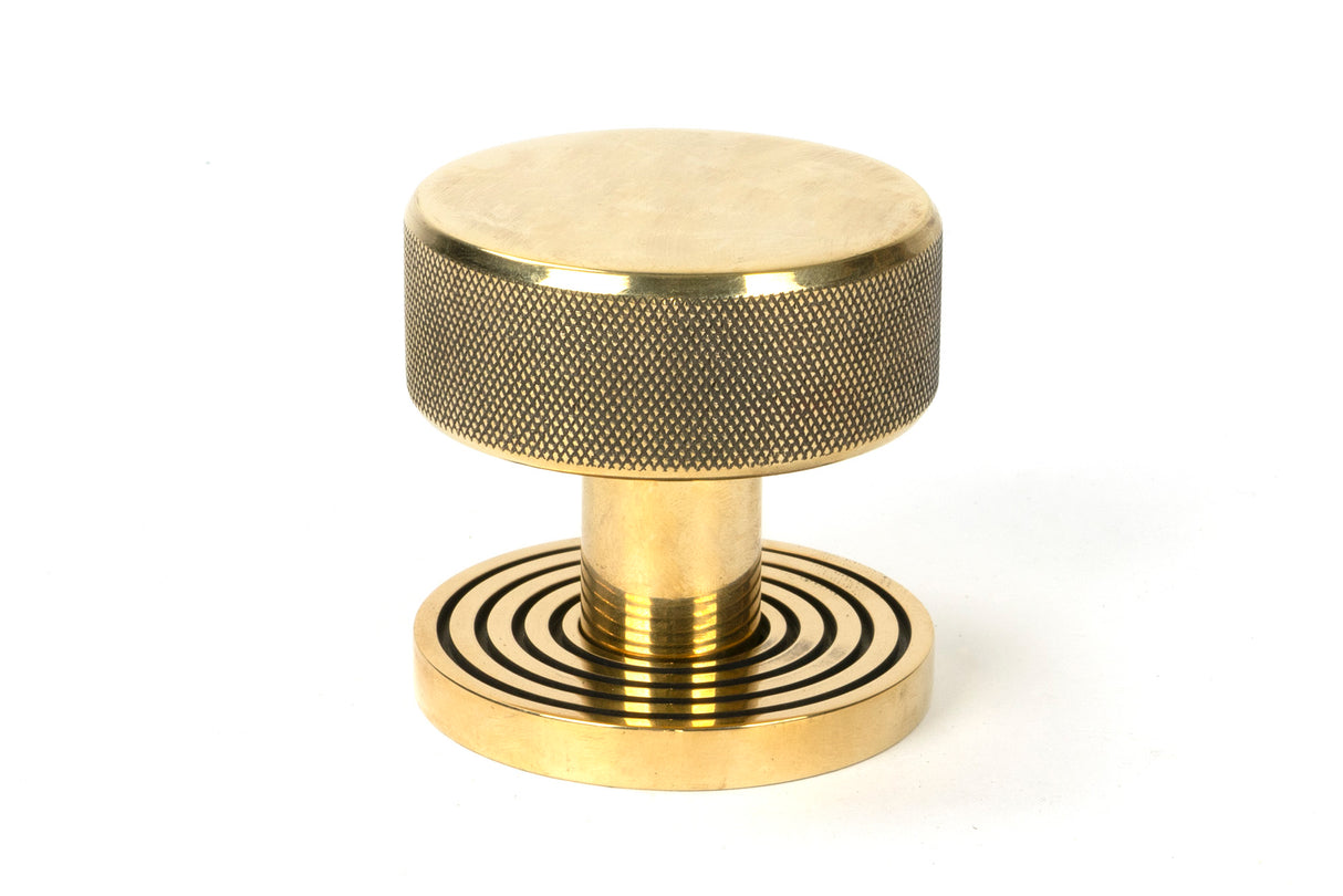 From The Anvil - Aged Brass Brompton Mortice/Rim Knob Set (Beehive) | Sku. 46776 | Trade Door Handles.