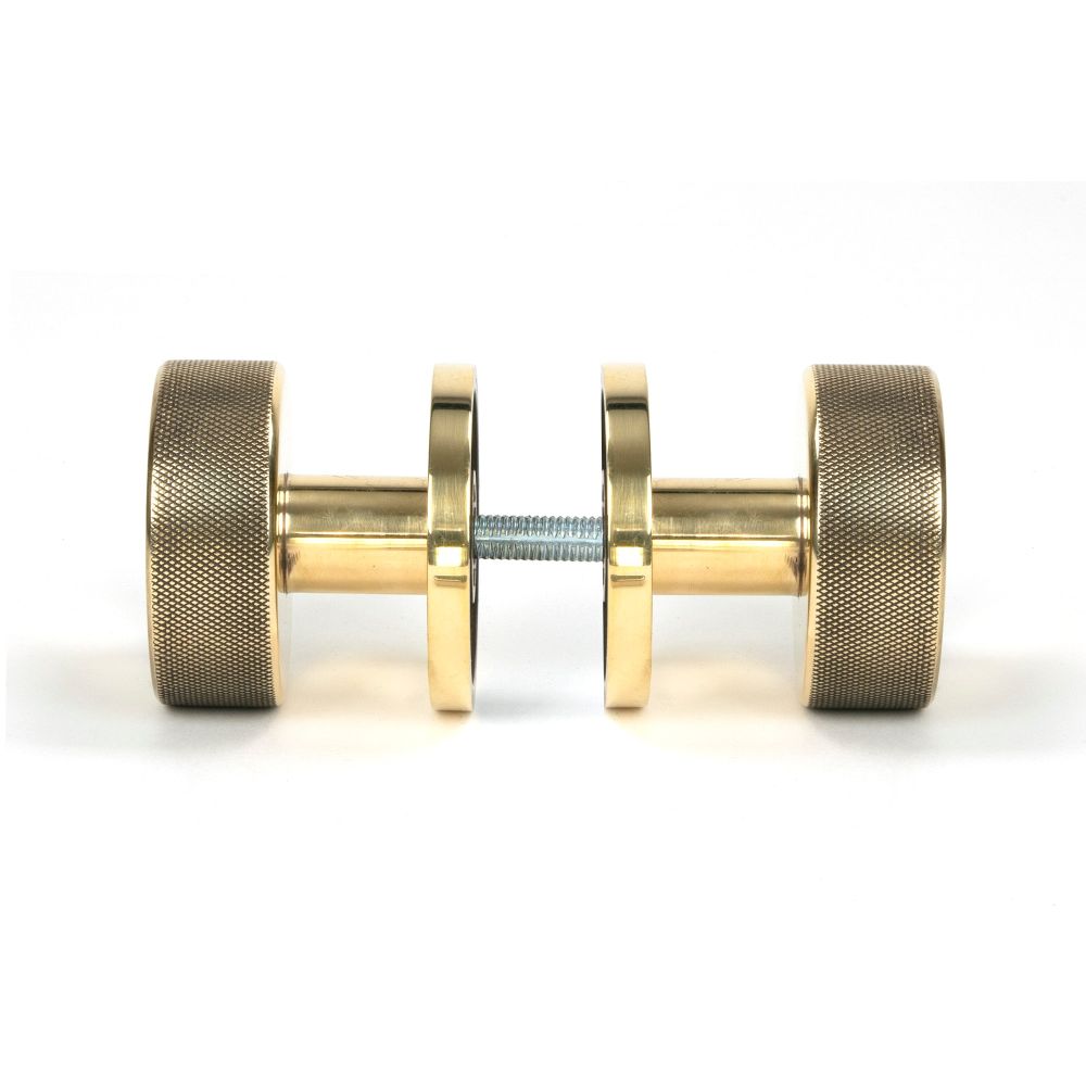 From The Anvil - Aged Brass Brompton Mortice/Rim Knob Set (Beehive) | Sku. 46776 | Trade Door Handles.