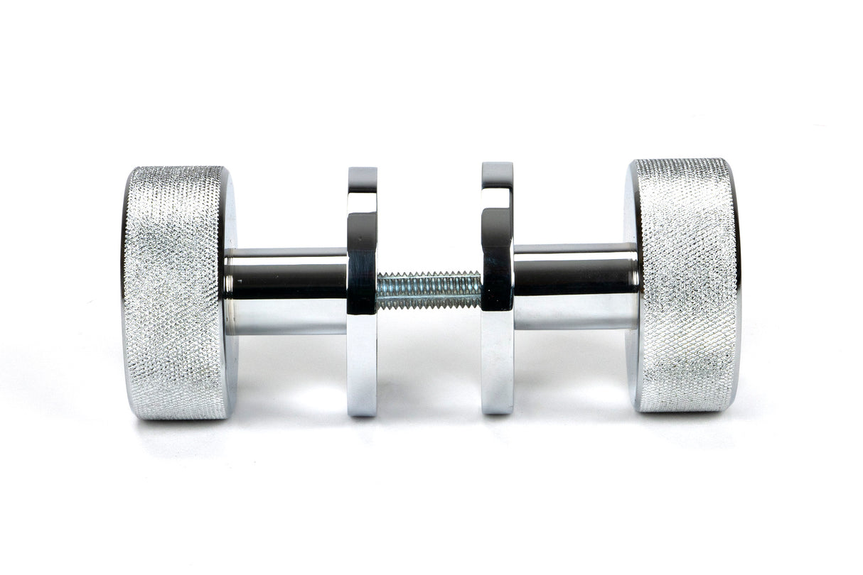 From The Anvil - Polished Chrome Brompton Mortice/Rim Knob Set (Plain) | Sku. 46778 | Trade Door Handles.