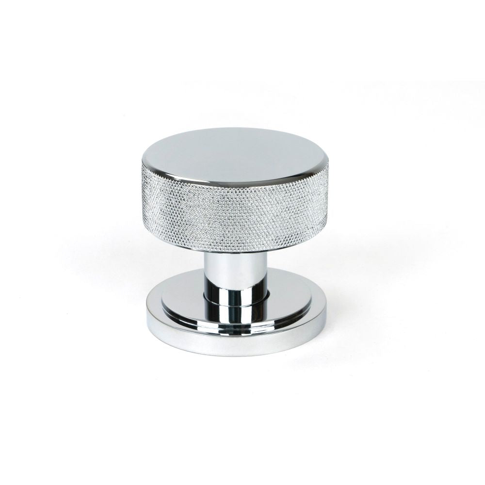 From The Anvil - Polished Chrome Brompton Mortice/Rim Knob Set (Art Deco) | Sku. 46779 | Trade Door Handles.