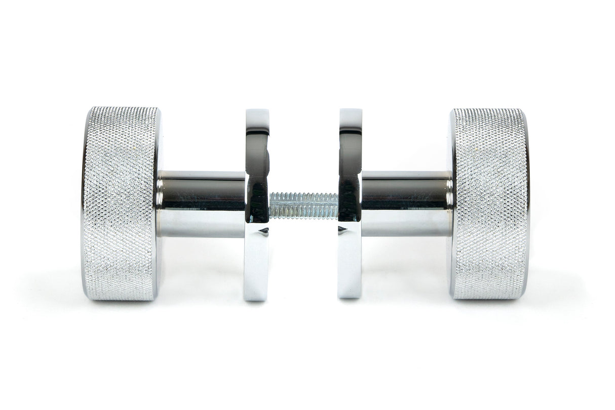 From The Anvil - Polished Chrome Brompton Mortice/Rim Knob Set (Beehive) | Sku. 46780 | Trade Door Handles.
