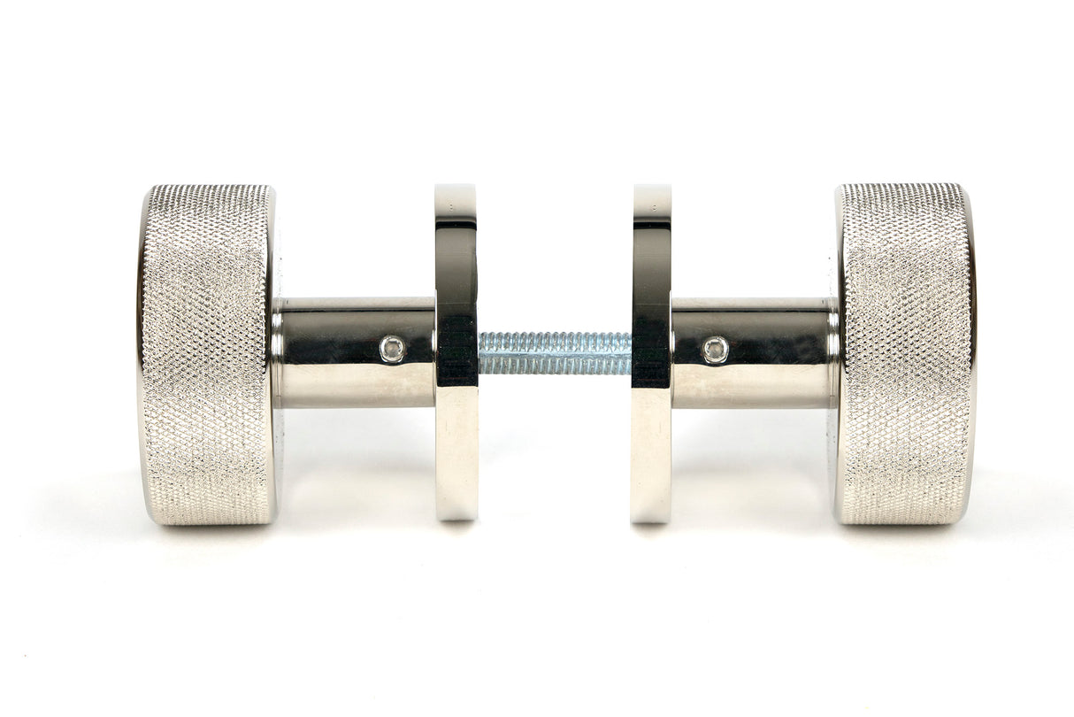 From The Anvil - Polished Nickel Brompton Mortice/Rim Knob Set (Plain) | Sku. 46782 | Trade Door Handles.