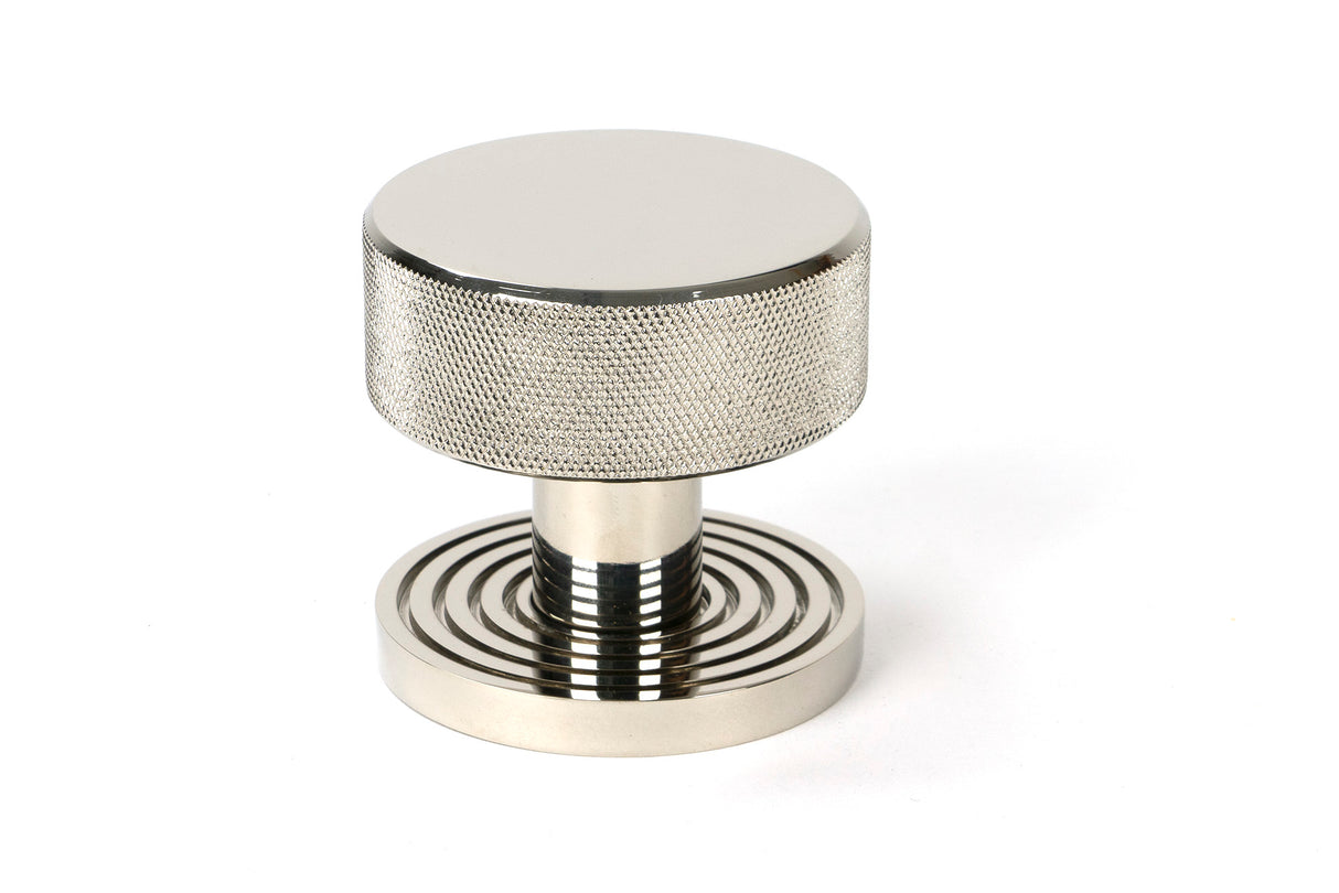 From The Anvil - Polished Nickel Brompton Mortice/Rim Knob Set (Beehive) | Sku. 46784 | Trade Door Handles.
