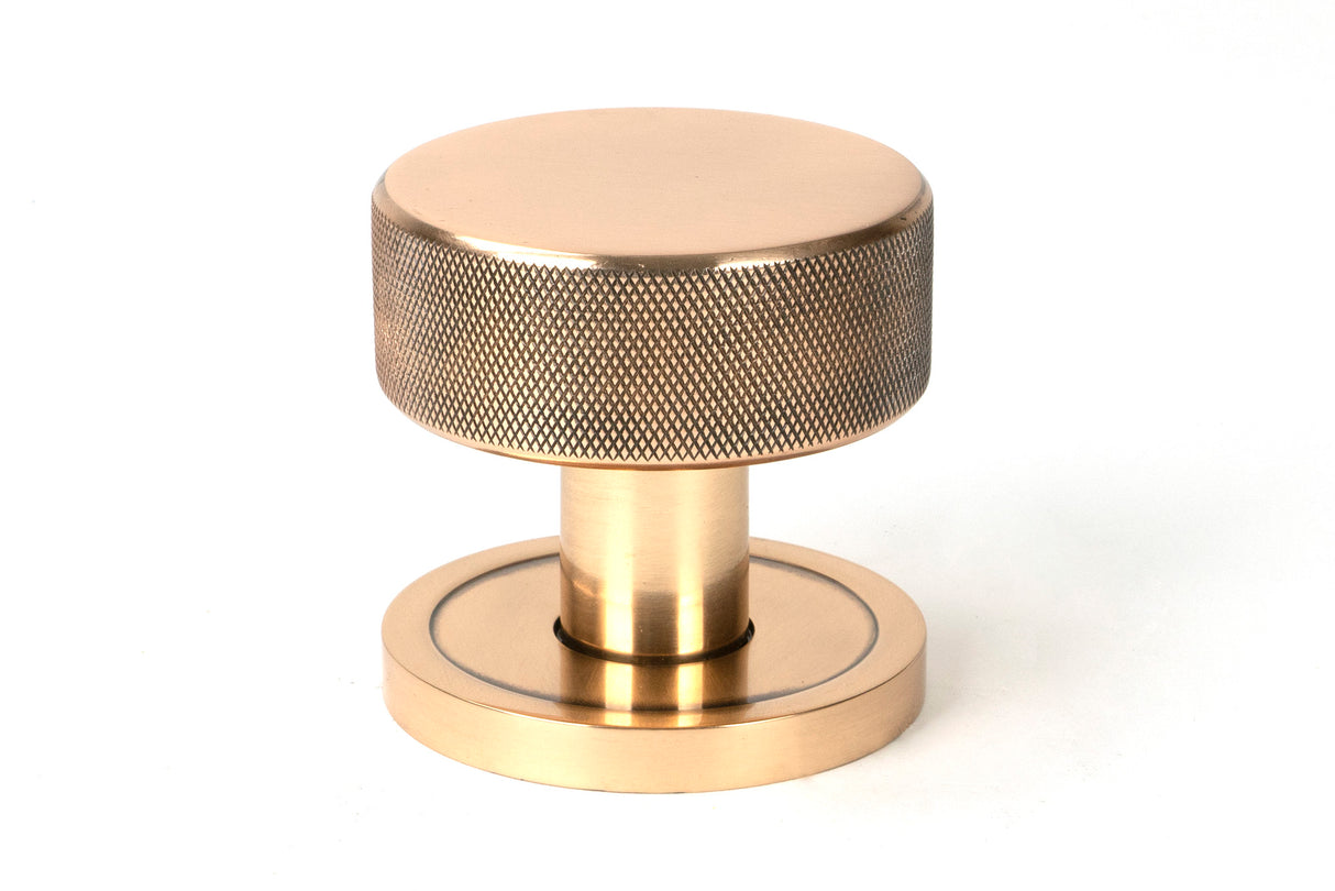 From The Anvil - Polished Bronze Brompton Mortice/Rim Knob Set (Plain) | Sku. 46790 | Trade Door Handles.