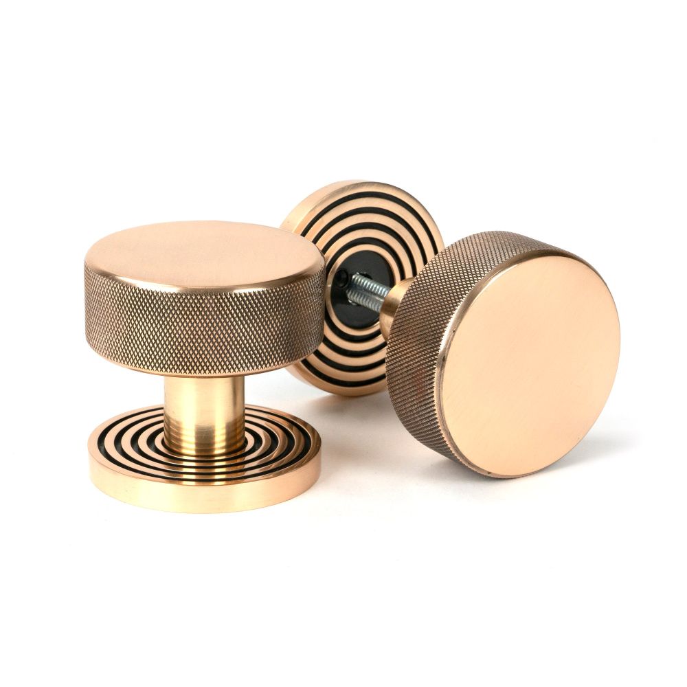 From The Anvil - Polished Bronze Brompton Mortice/Rim Knob Set (Beehive) | Sku. 46792 | Trade Door Handles.