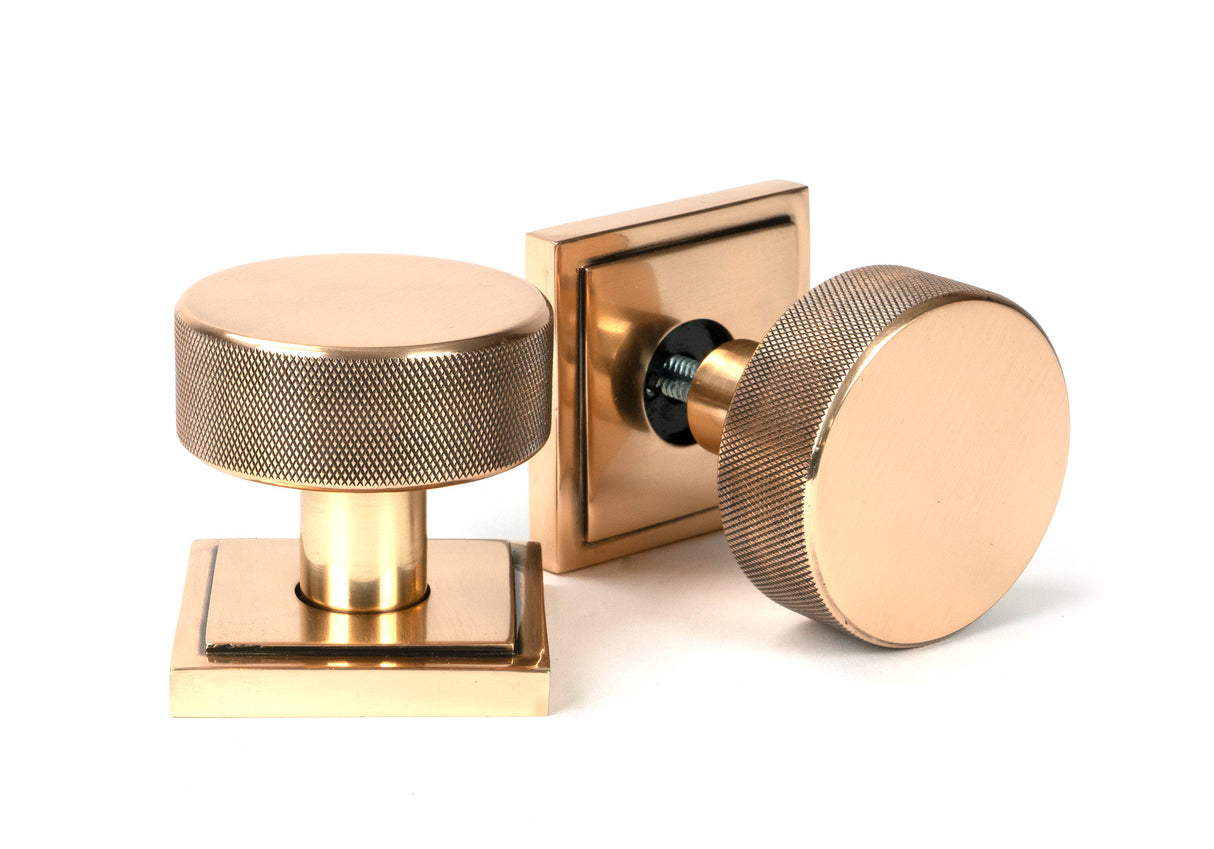 From The Anvil - Polished Bronze Brompton Mortice/Rim Knob Set (Square) | Sku. 46793 | Trade Door Handles.