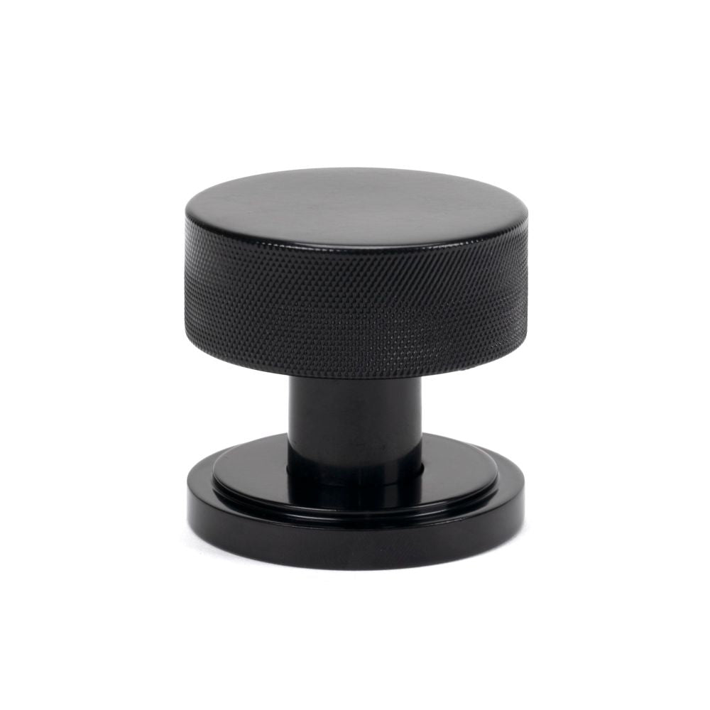 From The Anvil - Black Brompton Mortice/Rim Knob Set (Art Deco) | Sku. 46795 | Trade Door Handles.