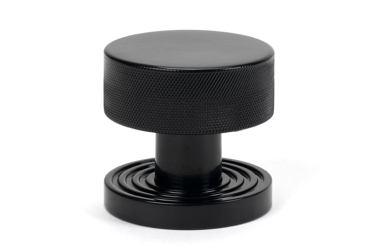 From The Anvil - Black Brompton Mortice/Rim Knob Set (Beehive) | Sku. 46796 | Trade Door Handles.