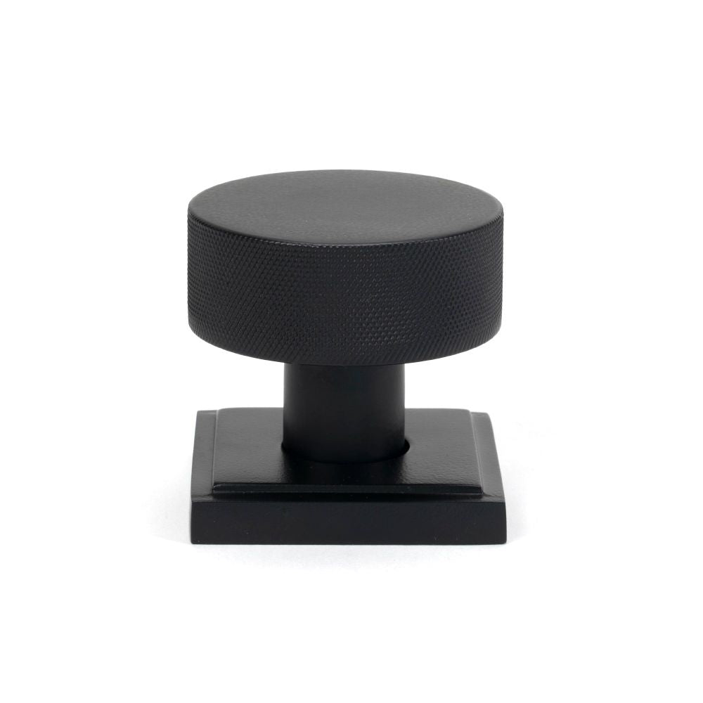 From The Anvil - Matt Black Brompton Mortice/Rim Knob Set (Square) | Sku. 46801 | Trade Door Handles.