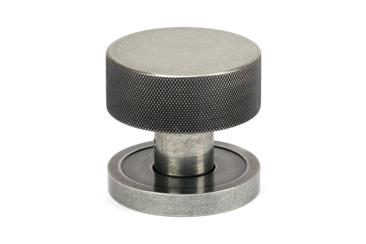 From The Anvil - Pewter Brompton Mortice/Rim Knob Set (Plain) | Sku. 46802 | Trade Door Handles.