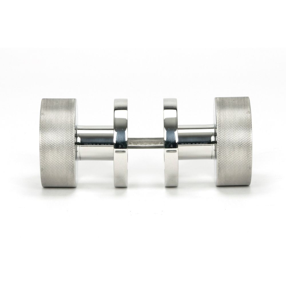 From The Anvil - Polished Marine SS (316) Brompton Mortice/Rim Knob Set (Plain) | Sku. 46806 | Trade Door Handles.