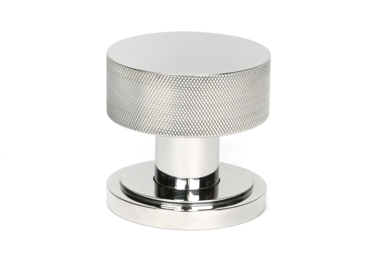 From The Anvil - Polished Marine SS (316) Brompton Mortice/Rim Knob Set (Art Deco) | Sku. 46807 | Trade Door Handles.