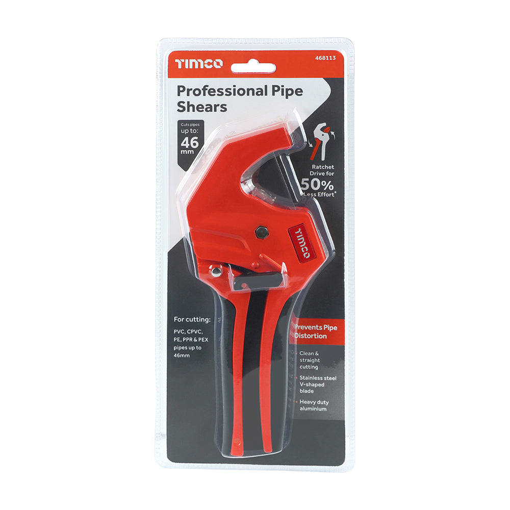 This is an image of Timco - Professional Pipe Shears 0 - 46mm (1 Each Blister Pack) 468113