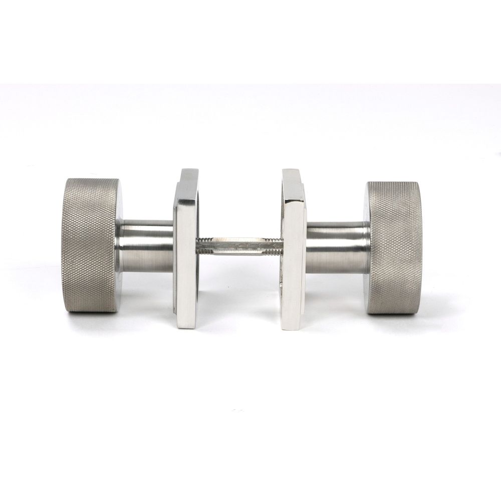 From The Anvil - Satin Marine SS (316) Brompton Mortice/Rim Knob Set (Square) | Sku. 46813 | Trade Door Handles.