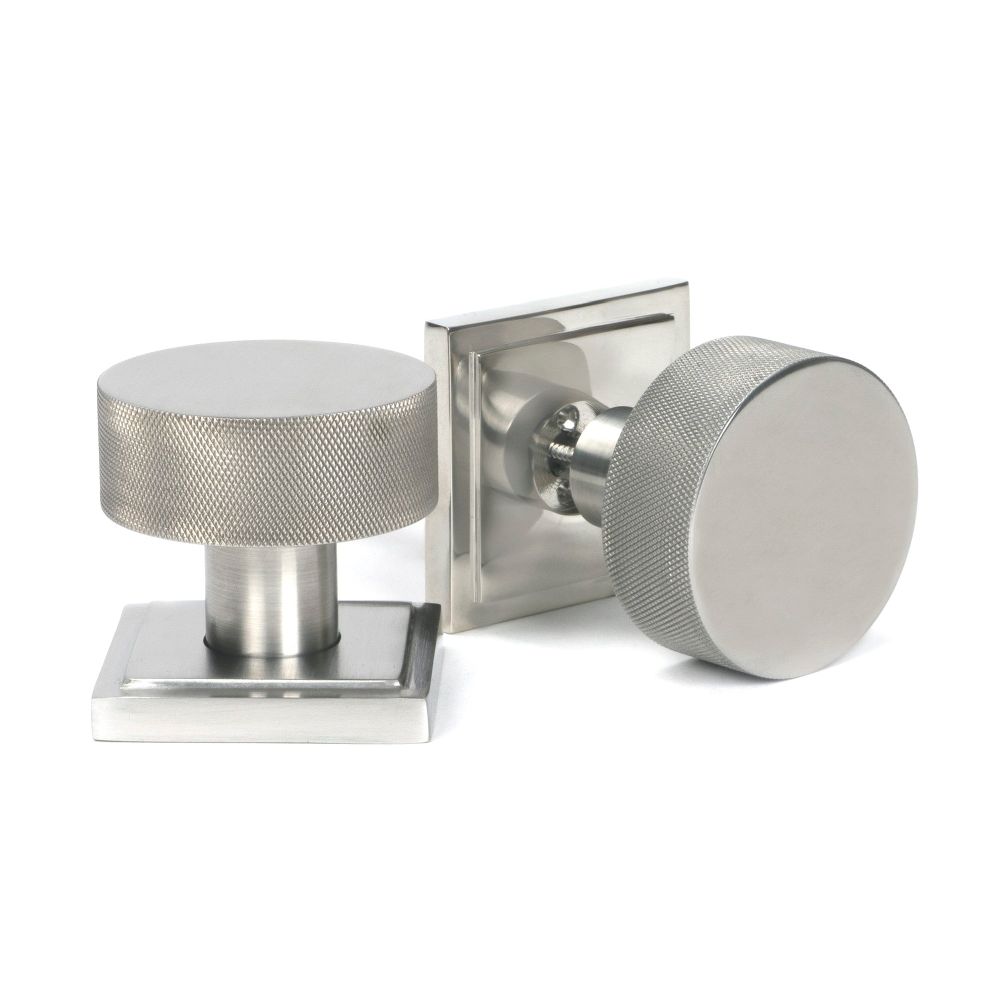 From The Anvil - Satin Marine SS (316) Brompton Mortice/Rim Knob Set (Square) | Sku. 46813 | Trade Door Handles.