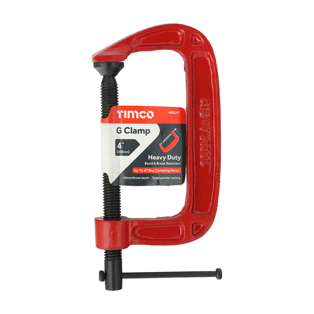 This is an image of Timco - G Clamp 4" (1 Each Unit) 468147