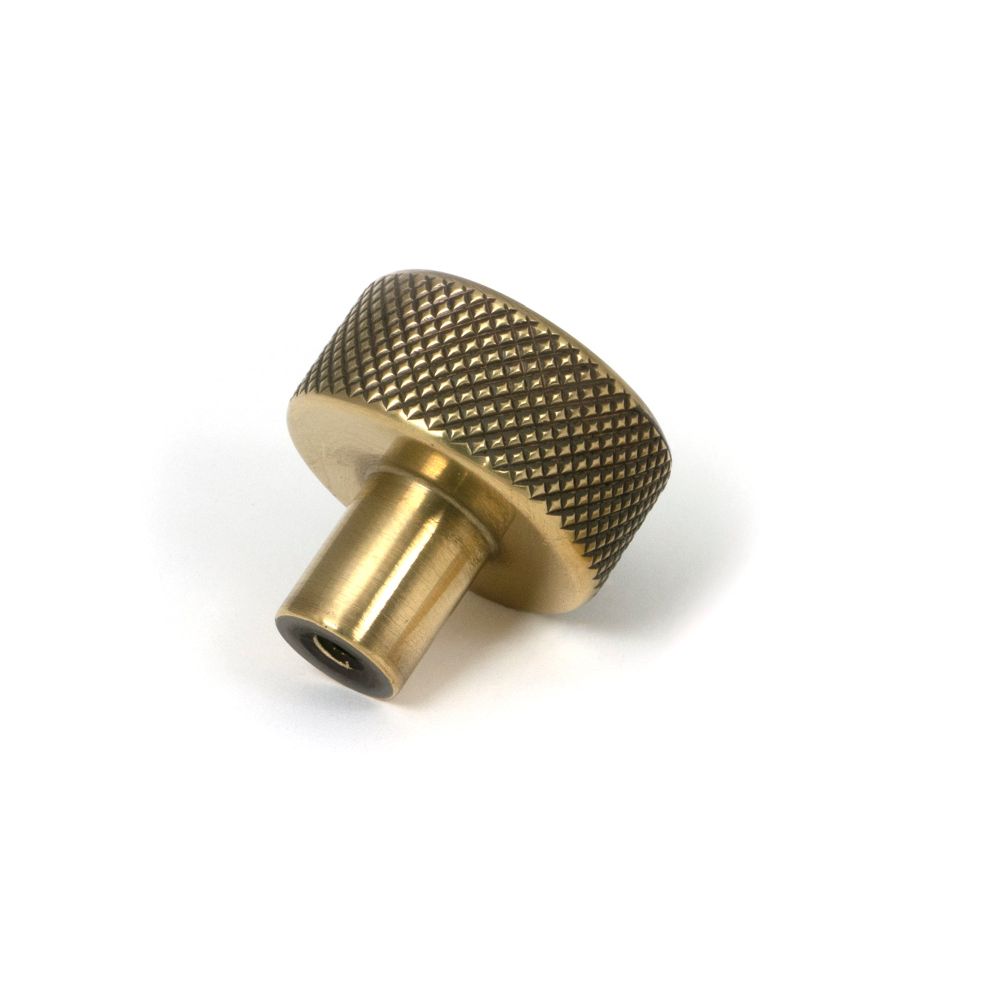 From The Anvil - Aged Brass Brompton Cabinet Knob - 25mm (No rose) | Sku. 46815 | Trade Door Handles.