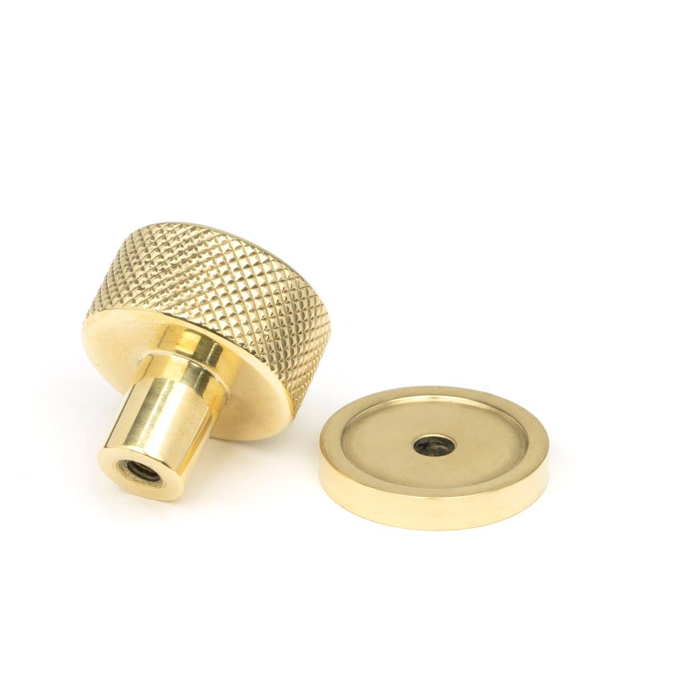 From The Anvil - Polished Brass Brompton Cabinet Knob - 25mm (Plain) | Sku. 46816 | Trade Door Handles.