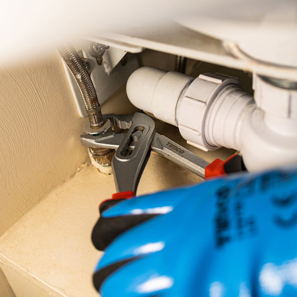 This is an image of Timco - Water Pump Pliers 12" (1 Each Backing Card) 468172