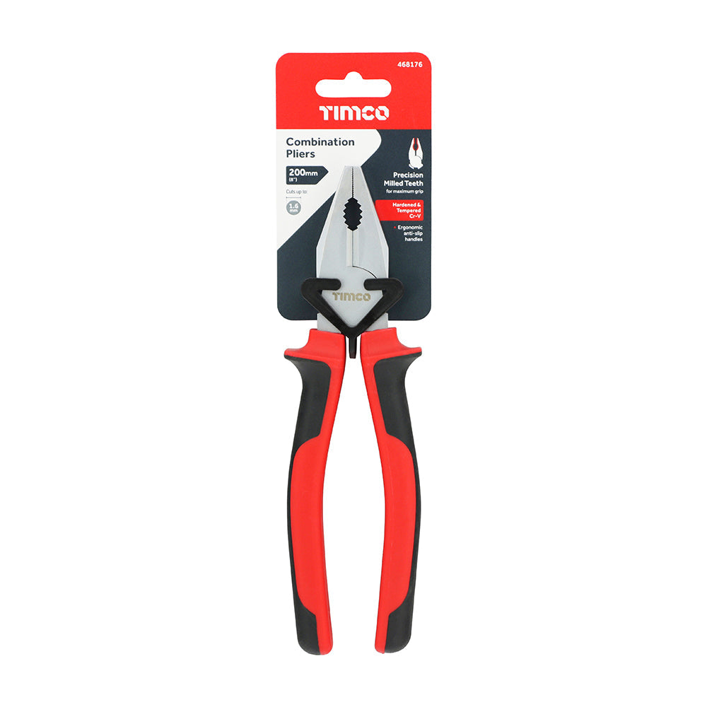 This is an image of Timco - Combination Pliers 8" (1 Each Backing Card) 468176