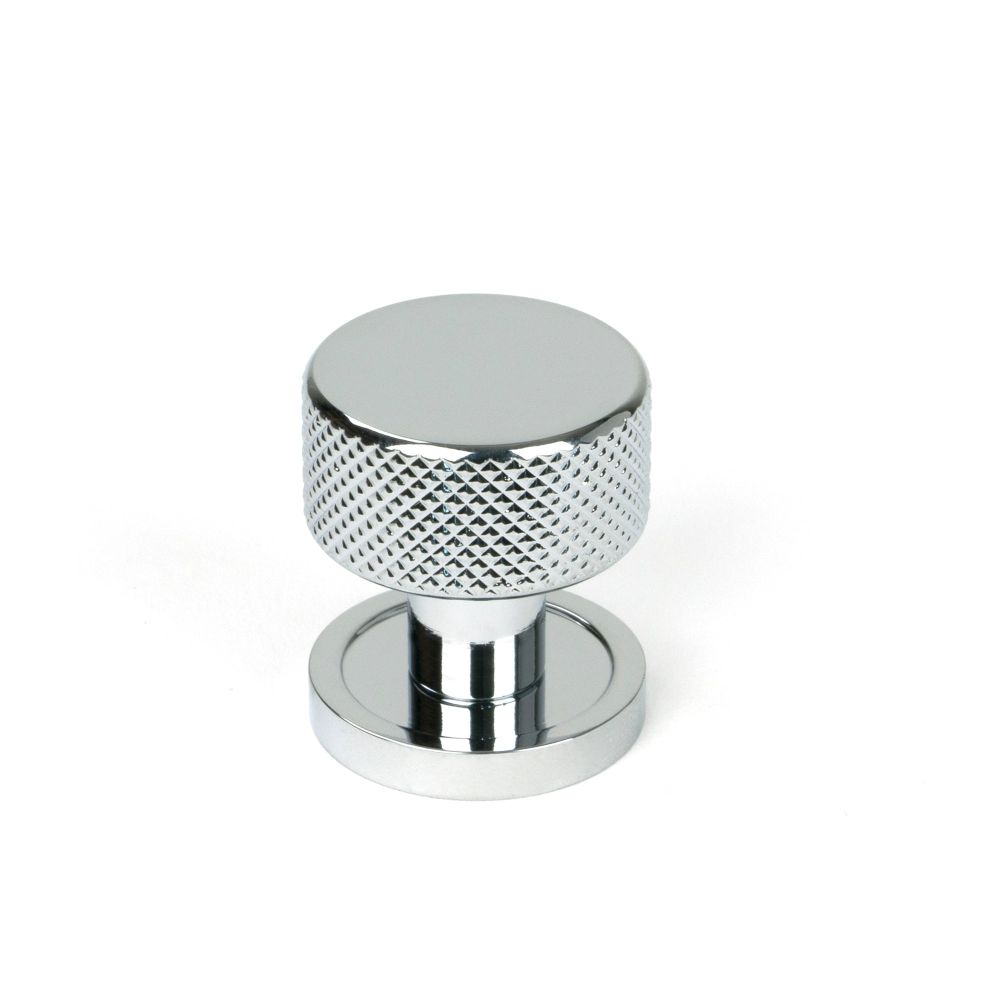 From The Anvil - Polished Chrome Brompton Cabinet Knob - 25mm (Plain) | Sku. 46818 | Trade Door Handles.
