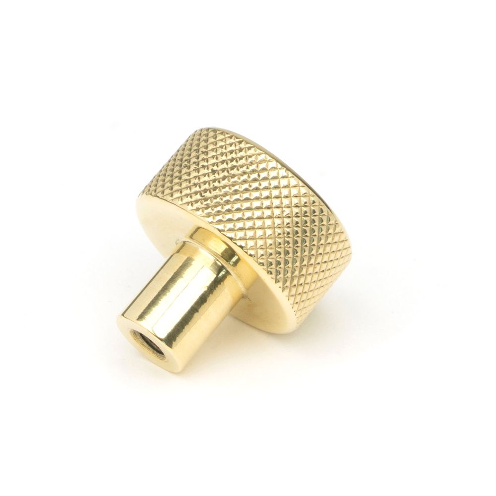 From The Anvil - Polished Brass Brompton Cabinet Knob - 25mm (No rose) | Sku. 46820 | Trade Door Handles.