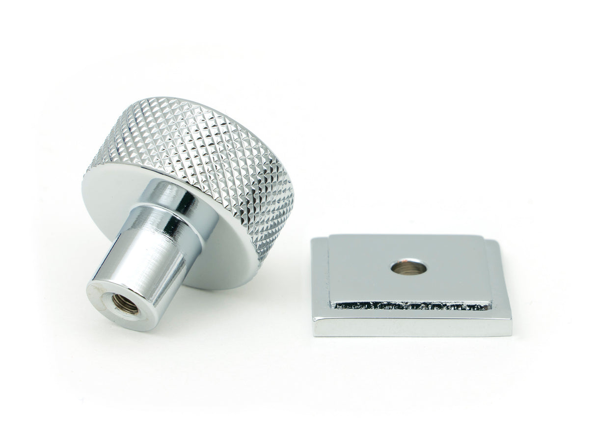 From The Anvil - Polished Chrome Brompton Cabinet Knob - 25mm (Square) | Sku. 46821 | Trade Door Handles.
