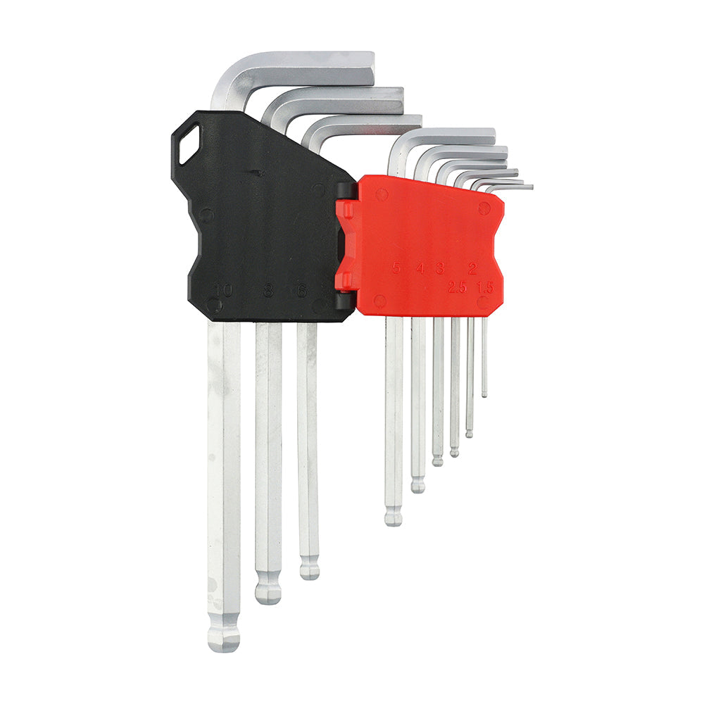 This is an image of Timco - Long Arm Ball End Hex Key Set 9pcs (9 Pieces Blister Pack) 468221
