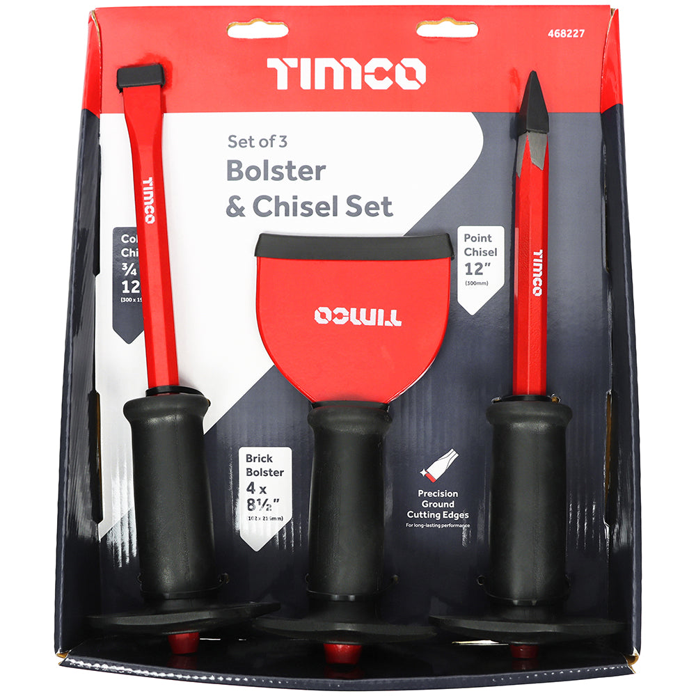 This is an image of Timco - Bolster & Chisel Set 3pcs (3 Pieces Pack) 468227