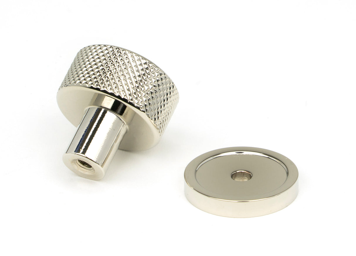 From The Anvil - Polished Nickel Brompton Cabinet Knob - 25mm (Plain) | Sku. 46822 | Trade Door Handles.