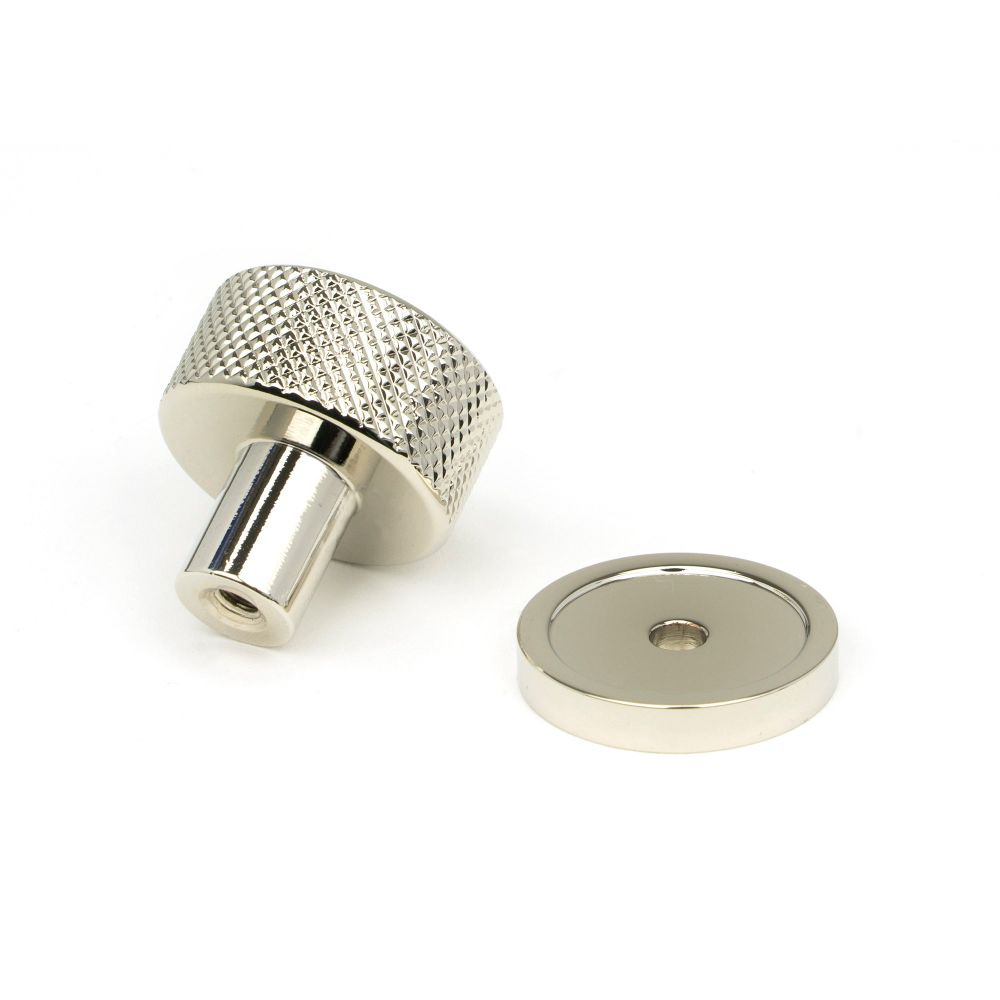 From The Anvil - Polished Nickel Brompton Cabinet Knob - 25mm (Plain) | Sku. 46822 | Trade Door Handles.