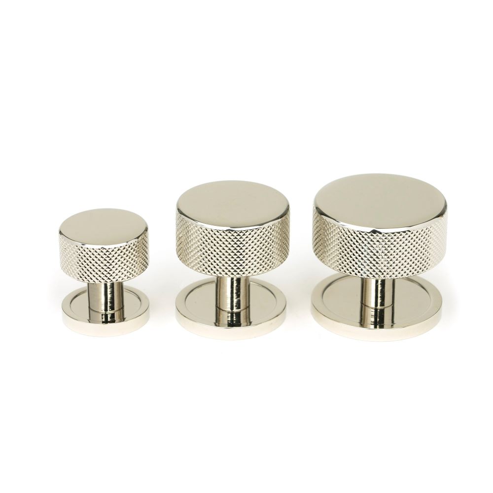 From The Anvil - Polished Nickel Brompton Cabinet Knob - 25mm (Plain) | Sku. 46822 | Trade Door Handles.