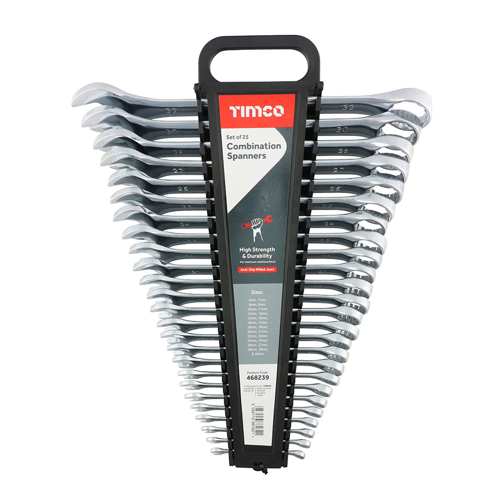 This is an image of Timco - Spanner Set - Combination 25pcs (25 Pieces Pack) 468239