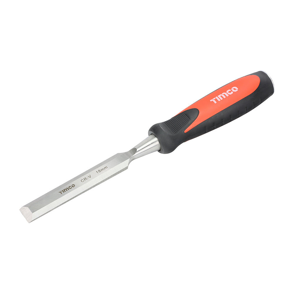 This is an image of Timco - Bevel Edge Wood Chisel 18mm (1 Each Clip) 468246