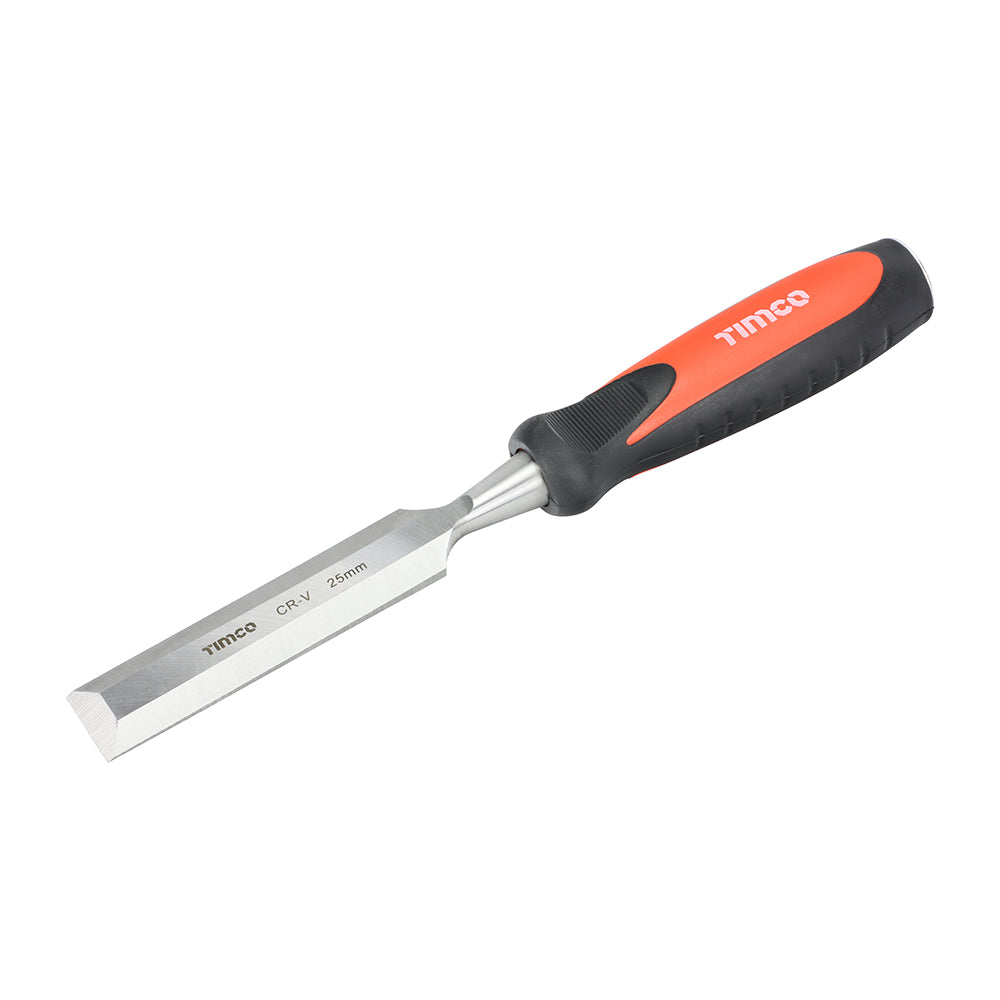 This is an image of Timco - Bevel Edge Wood Chisel 25mm (1 Each Clip) 468247