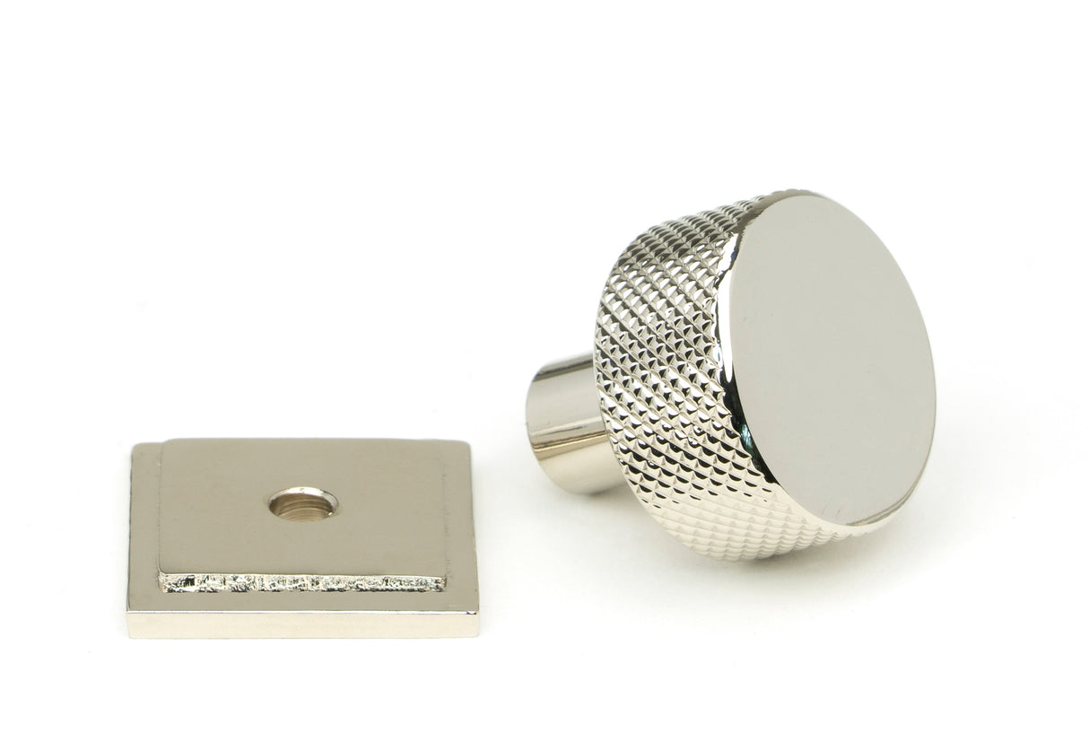 From The Anvil - Polished Nickel Brompton Cabinet Knob - 25mm (Square) | Sku. 46825 | Trade Door Handles.