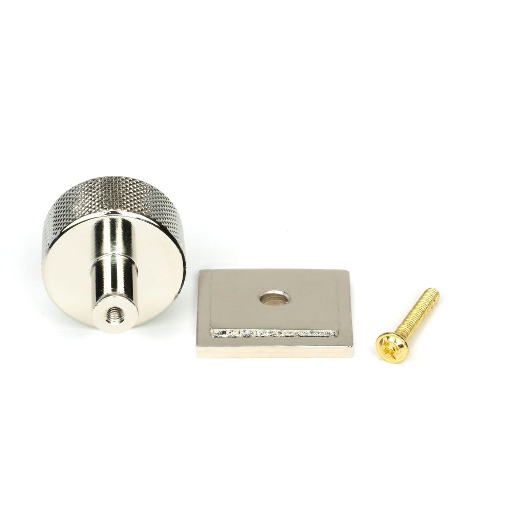 From The Anvil - Polished Nickel Brompton Cabinet Knob - 25mm (Square) | Sku. 46825 | Trade Door Handles.