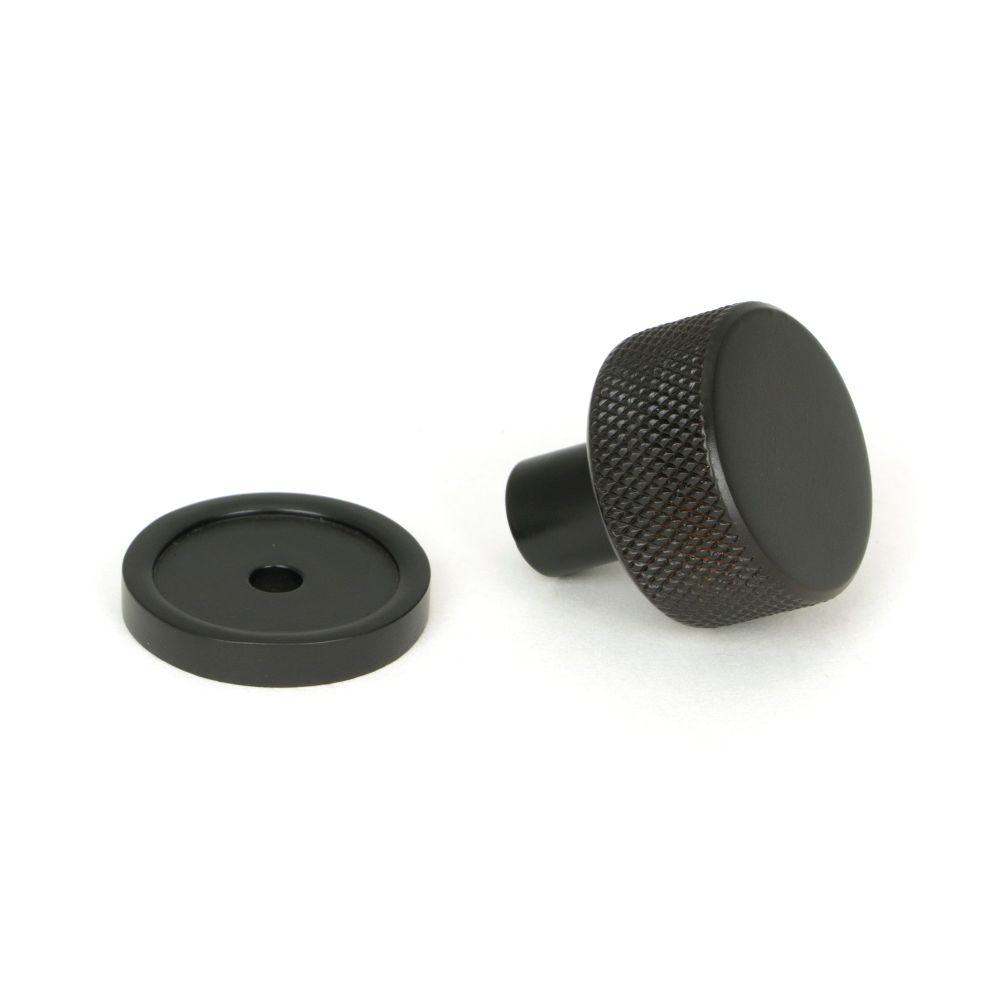 From The Anvil - Aged Bronze Brompton Cabinet Knob - 25mm (Plain) | Sku. 46826 | Trade Door Handles.
