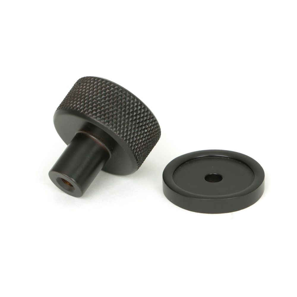 From The Anvil - Aged Bronze Brompton Cabinet Knob - 25mm (Plain) | Sku. 46826 | Trade Door Handles.